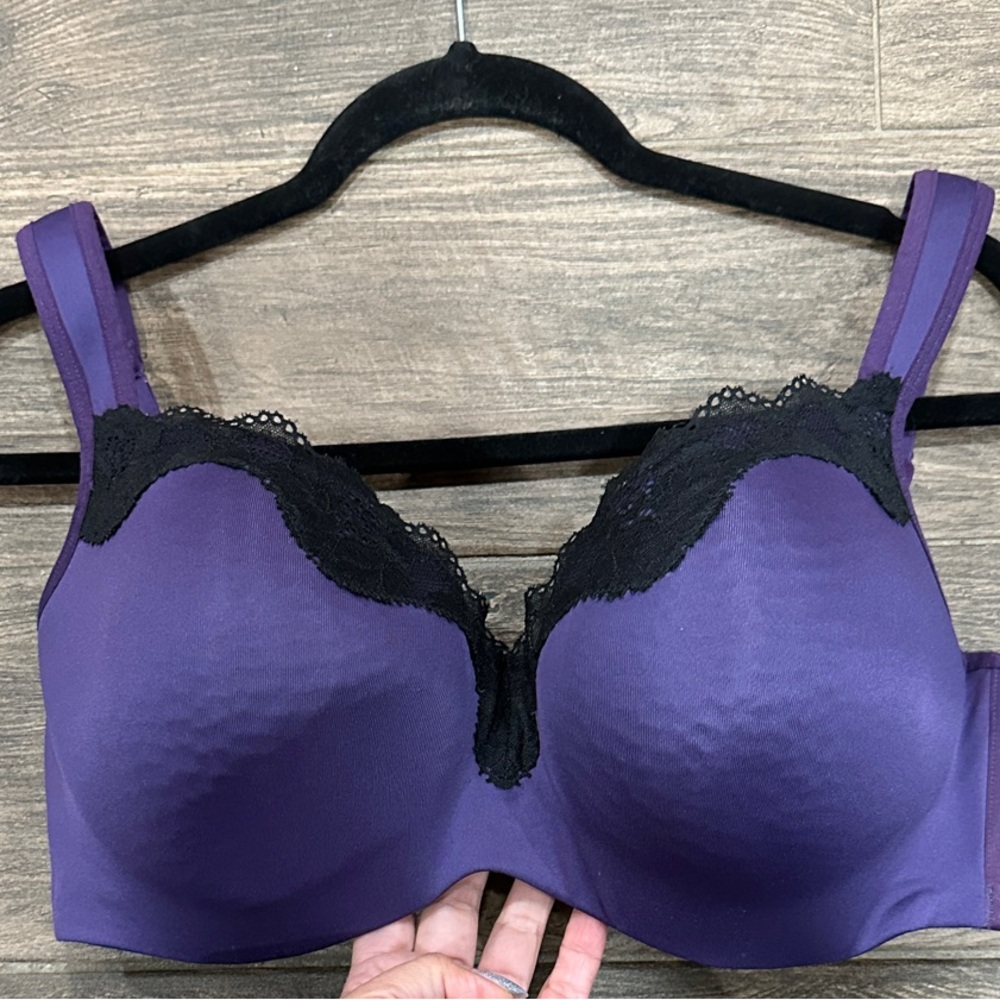 Cacique Purple and Black T-Shirt Bra Intimates
